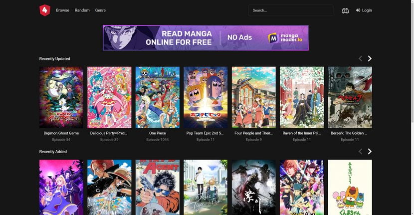 Anime Streaming Site 4anime