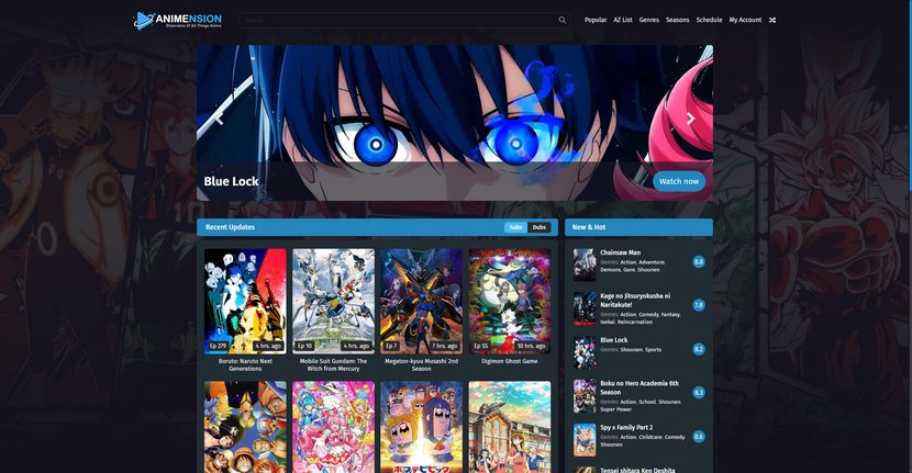 Anime Streaming Site Animension.to