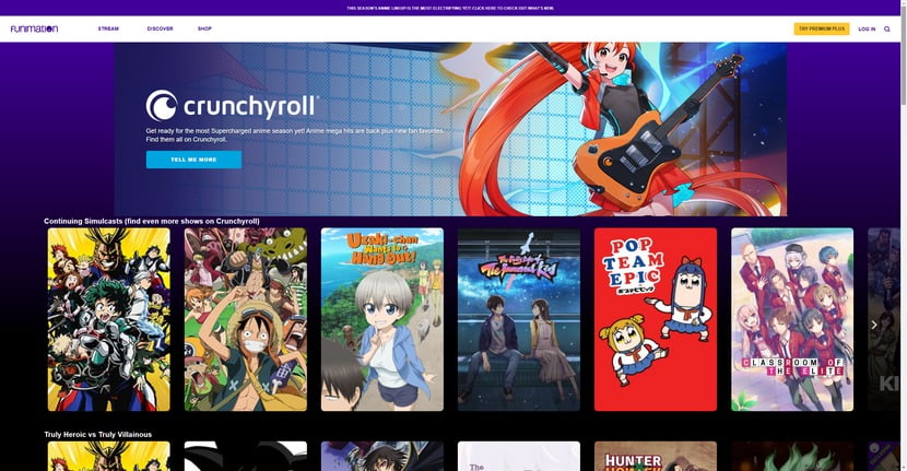 Anime Streaming Site Funimation
