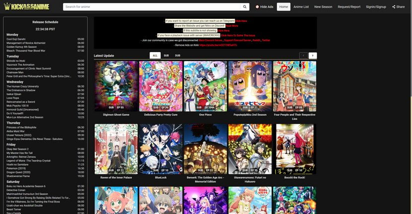 Anime Streaming Site kickassanime.ro