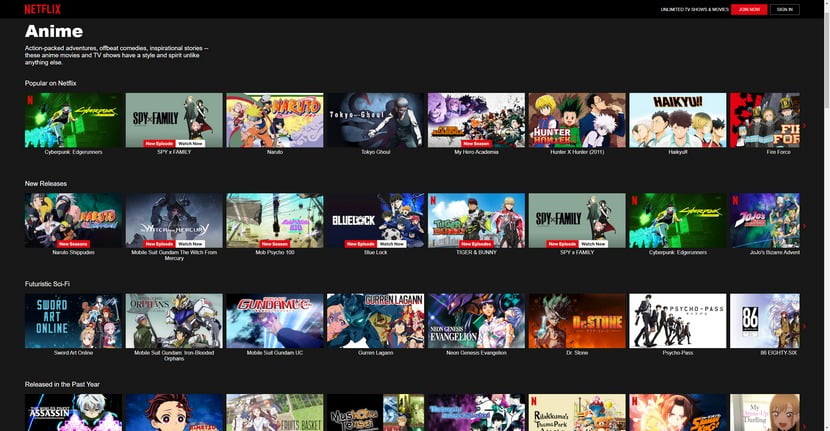 Anime Streaming Site Netflix