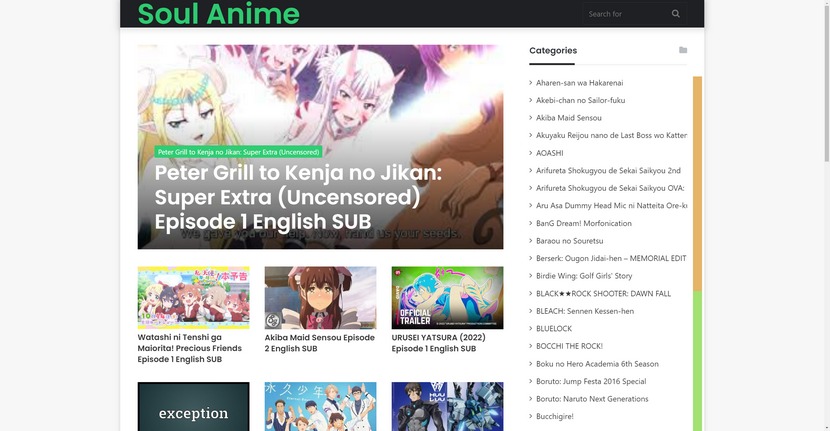 Anime Streaming Site Soul Anime