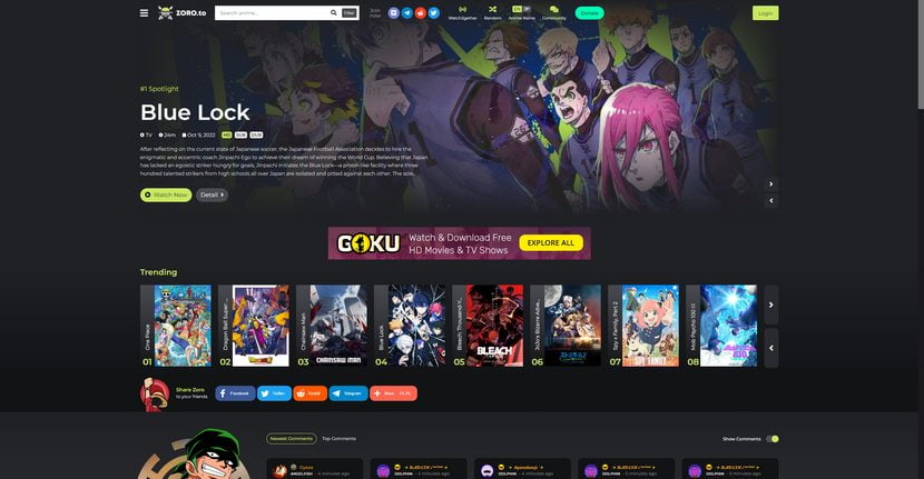 Anime Streaming Site Zoro.to