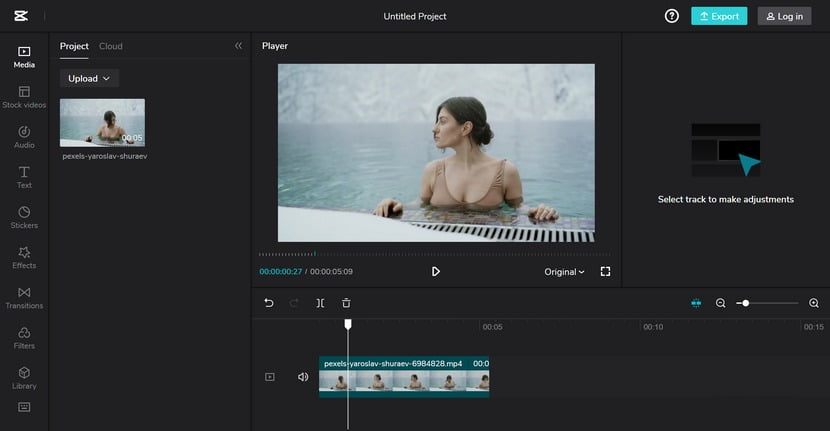 Add Video to CapCut Online Timeline
