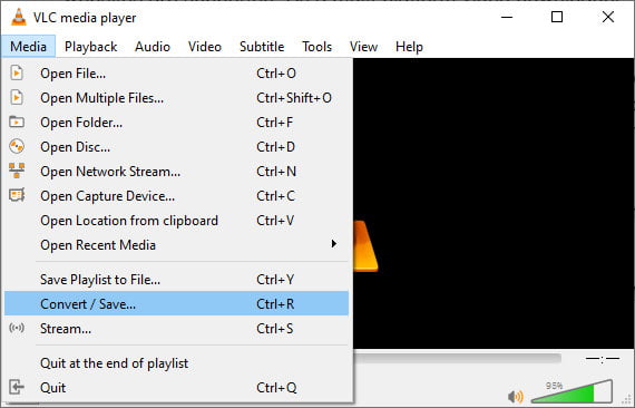 Go to VLC Convert/Save