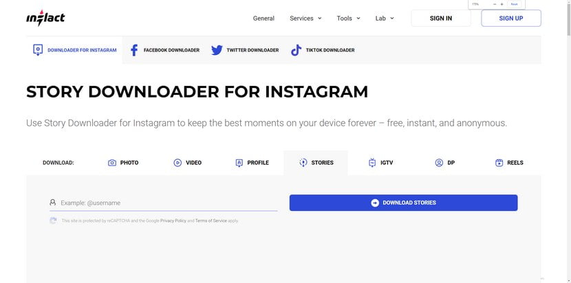 Instagram Story Downloader Inflact