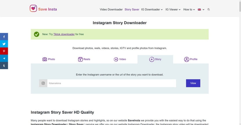 Instagram Story Downloader Save Insta