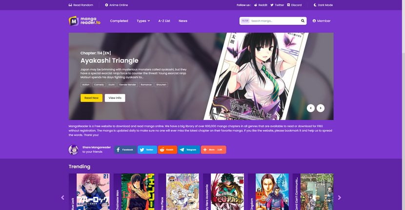 Free Manga Website MangaReader