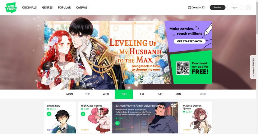 Free Manga Website Webtoons