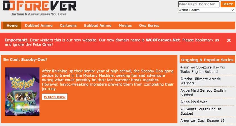 WCOForever.Net the Cartoon Website