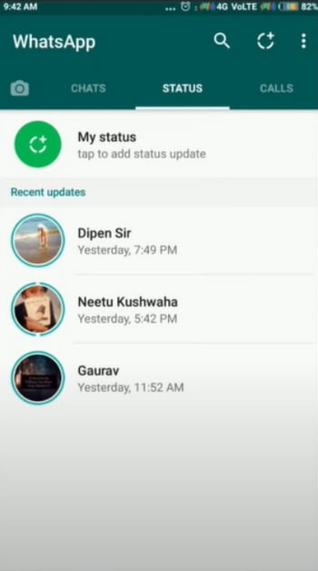 Add Status Update in Whatsapp from Gallery Video