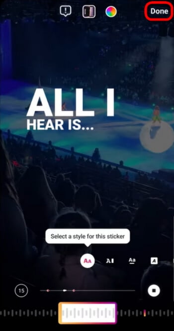 Customize the Music Sticker Added to Instagram Story