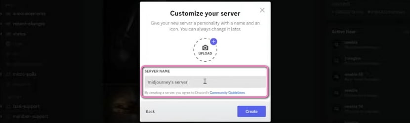 Give Name to the New Discord Server