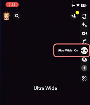 Turn on the Snapchat Ultra-wide Feature