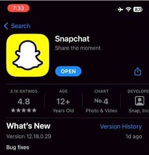 Update Snapchat to the Latest Version
