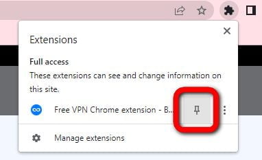 Pin Free VPN Extension