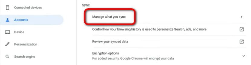 Manage What Your Snyc on Chromebook