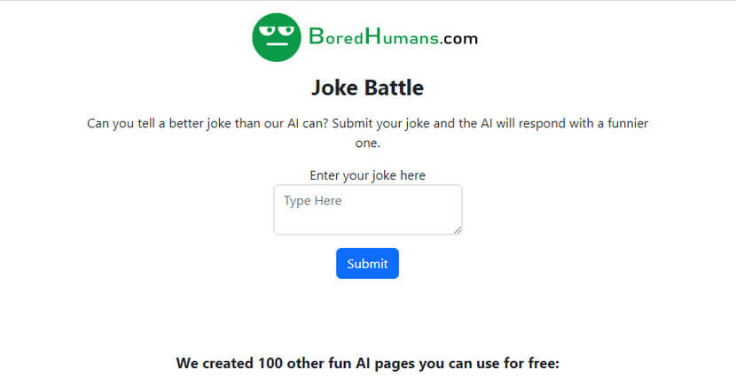 Bored Humans Joke Battle